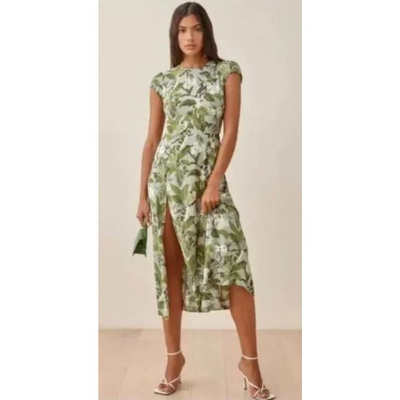 Reformation Dresses & Skirts - Reformation Rare Tropical Bird-Print Maxi Dress Size 8 Wedding Vacay GardenParty
